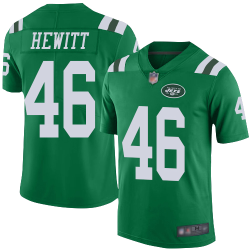 New York Jets Limited Green Youth Neville Hewitt Jersey NFL Football 46 Rush Vapor Untouchable